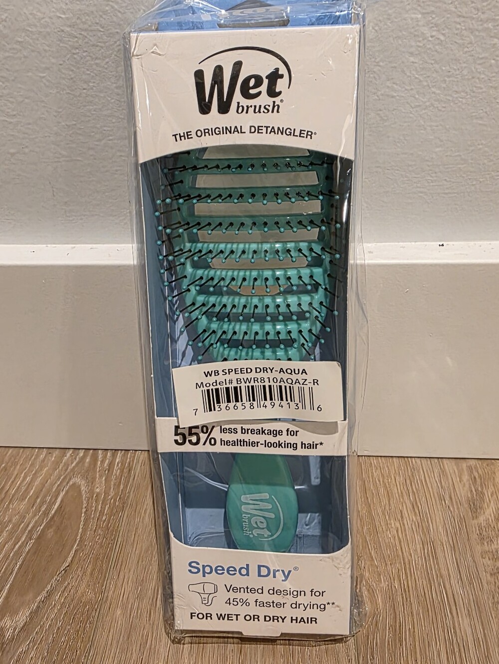 Wet Brush Speed Dry Vent Brush in Aqua - Fast Drying Detangler